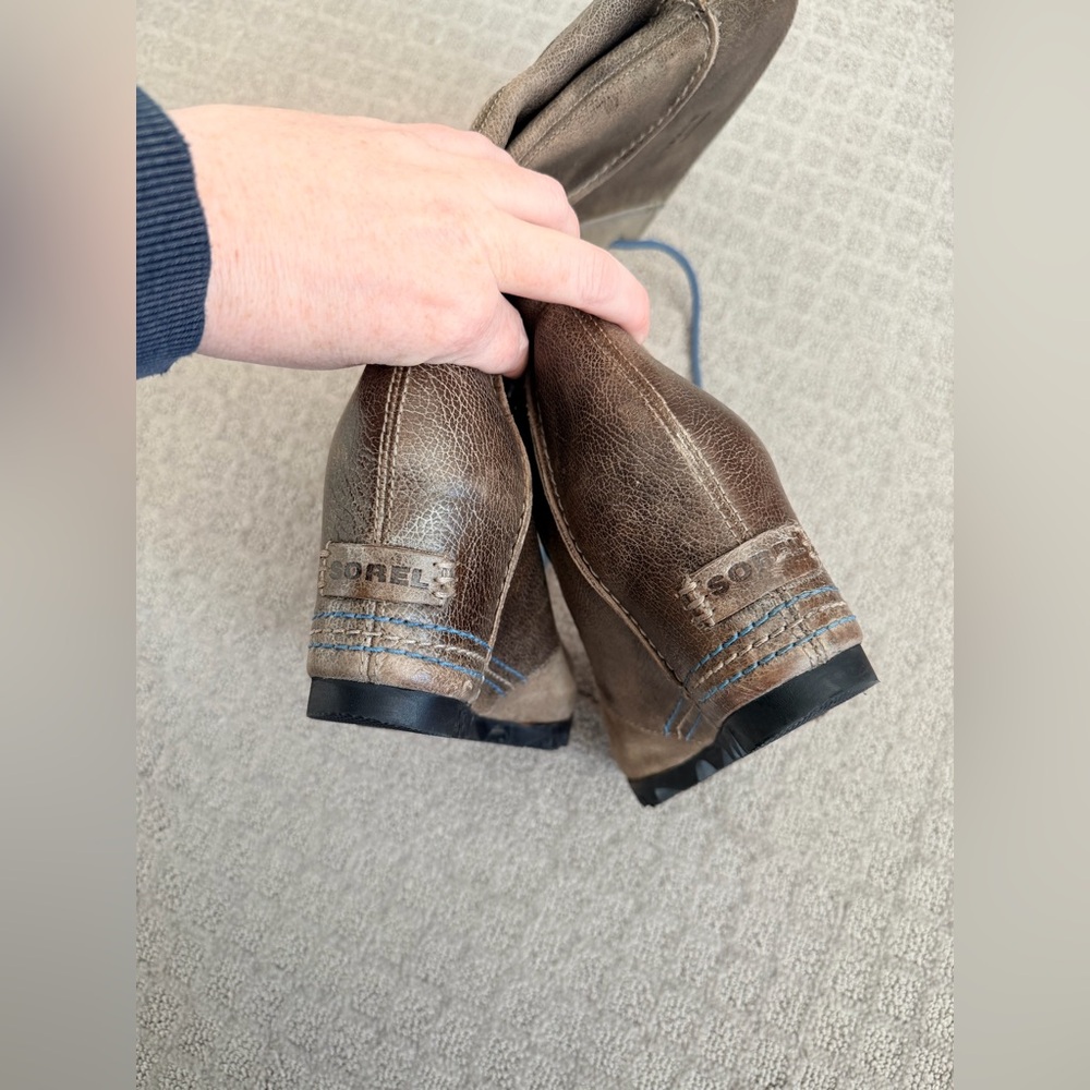 Sorel | Cate the Great Wedge Boot in Pebble - Picture 7 of 8